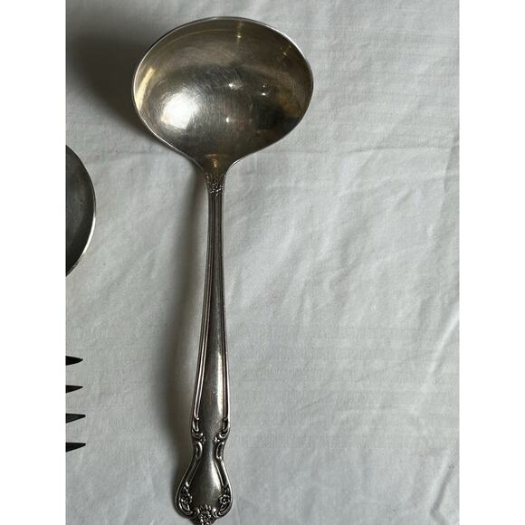 ROGERS Silverplate Elegant Lady Serving Pieces Daybreak Knife Spoon Fork Ladle - Picture 10 of 16